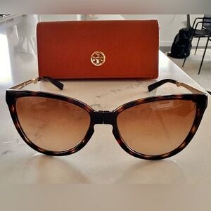 Tory Burch Foldable Tortoise Sunglasses